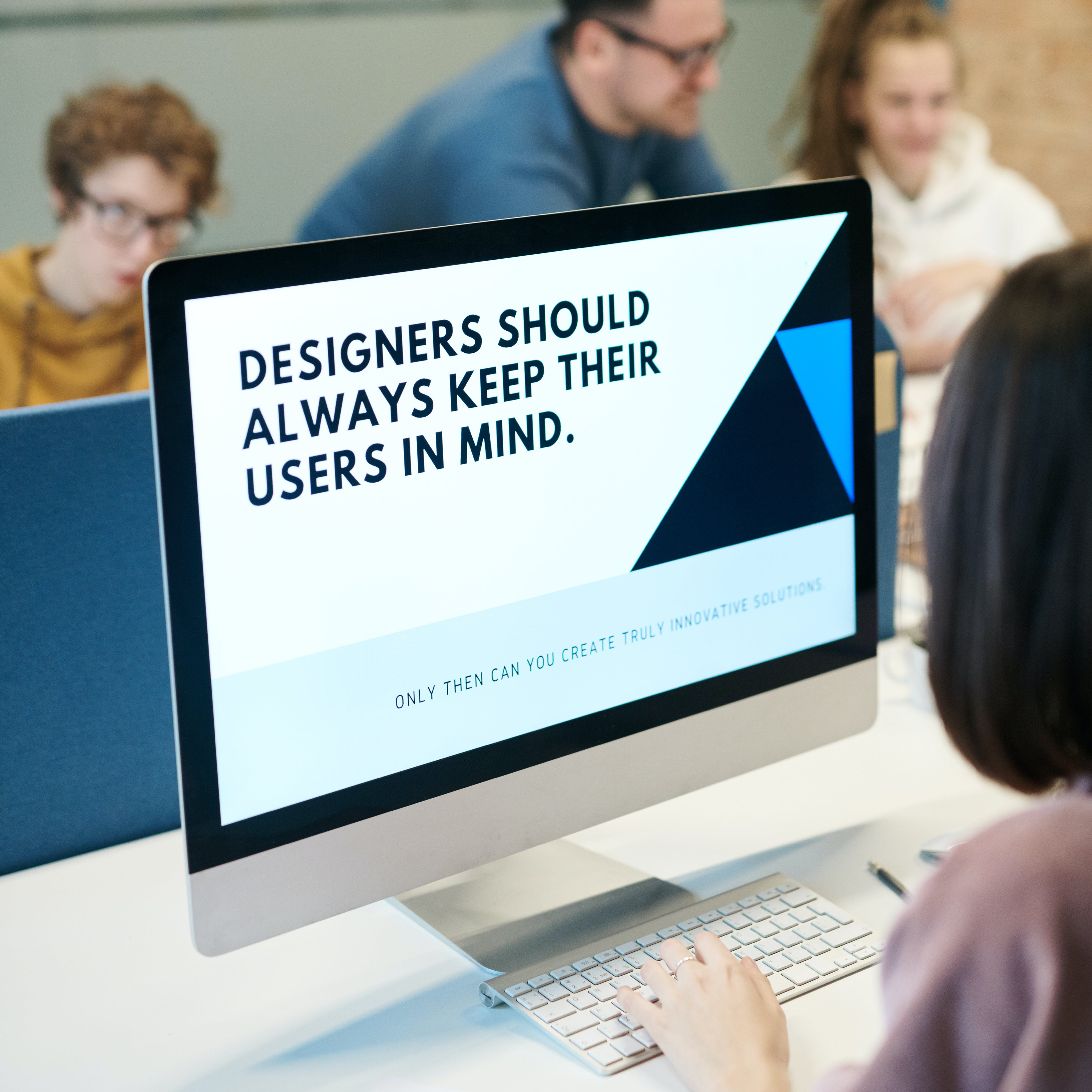 Graphic illustrating the importance of user-centric design, emphasizing that designers should always prioritize the needs and experiences of their users.